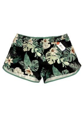 Women’s World Wide Sportsman Shorts Size 2X Floral Fishing Green Black New
